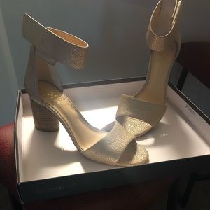 Vince Camuto soft gold sandals